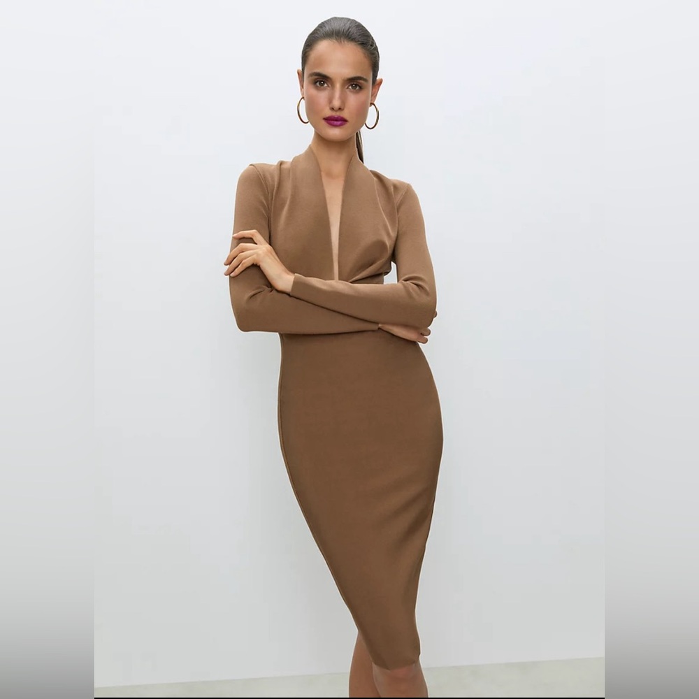 NWT BabatonVandeley Bandage Dress in Camel